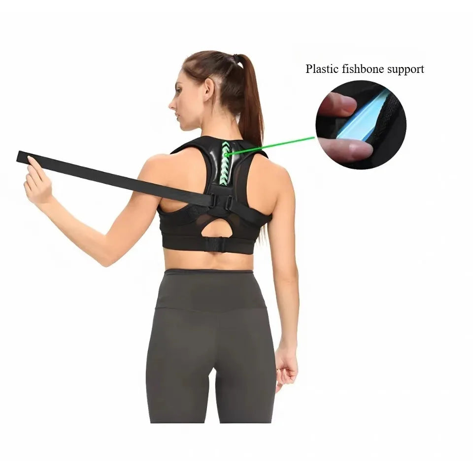 Adjustable Posture Corrector for Men & Women, Comfortable Back Support Brace – Invisible Wearable for Office, Gym, Outdoor Activ Quick Pick Grocers