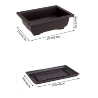 Rectangular Flowerpots Plastic Bonsai Plants Pot Square for Flower Balcony Garden Yard Landscape Bonsai Pot Trays Home Decor Quick Pick Grocers