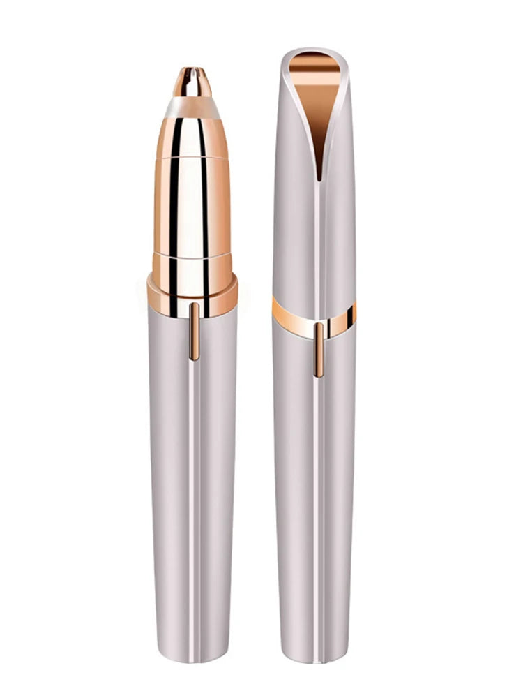 1pc Electric Eyebrow Trimming Tool For Beginners Automatic Electric Eyebrow Trimmer Nose Hair Shaving Brush Scraper Battery Ver Quick Pick Grocers
