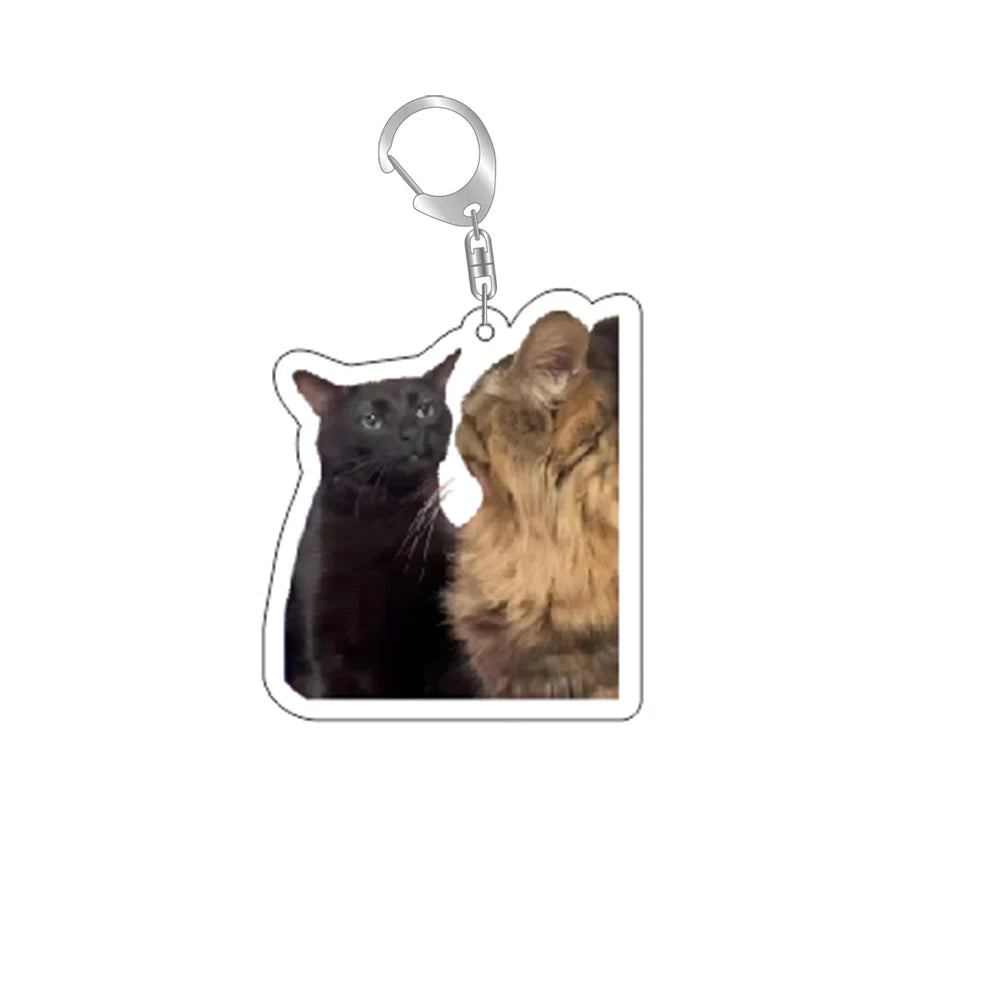 Funny Cat Memes Series Keychain Student Gift Bag Lanyard  Women's Bag Pendant Keychain Cute Things Cheap Gift For Best Friends Econic Blanks