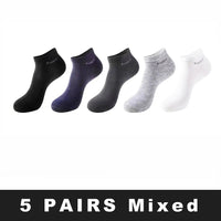5/10/15 Pairs Men's Bamboo Fiber Socks Short High Quality New Casual Breatheable Anti-Bacterial Man Ankle Socks Men Size 38-45 Quick Pick Grocers