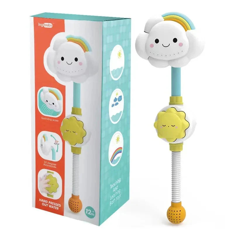 Cloud Weather Bath Toy for Kids Press Spray Educational Water Cycle Play Pool Beach Safe Fun Econic Blanks