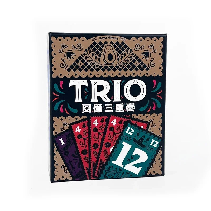 Trio Board Game Strategic Card Matching Fun for Friends Couples and Family Perfect Game Night Entertainment for All Ages Econic Blanks