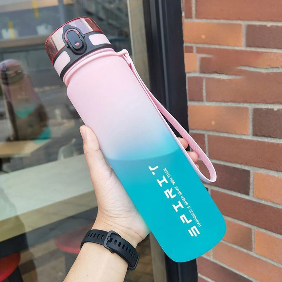 Gradient Water Bottle - 1000ml/600ml/750ml Capacity Outdoor Camping Gym Suitable Holiday Gift Birthday Quick Pick Grocers