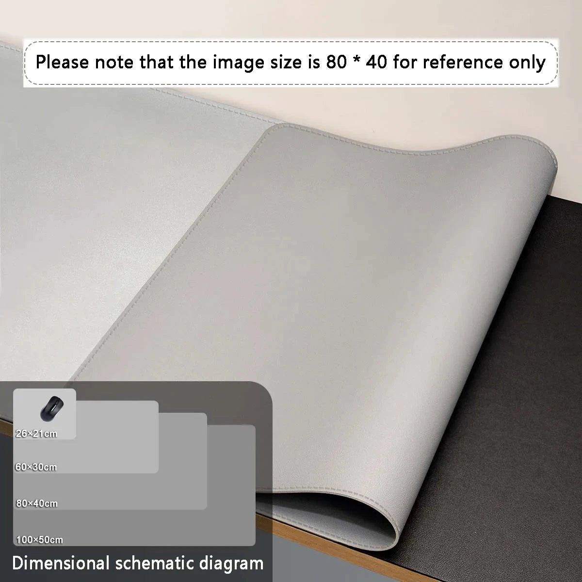 Mouse Pad Large Size Office Desk Protector Mat PU Leather Waterproof Desktop Keyboard Desk Pad Gaming Mousepad PC Accessories Econic Blanks