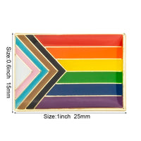 Progress Pride Heart Shaped Lapel Pin Flag badge Brooch Pins Badges Quick Pick Grocers