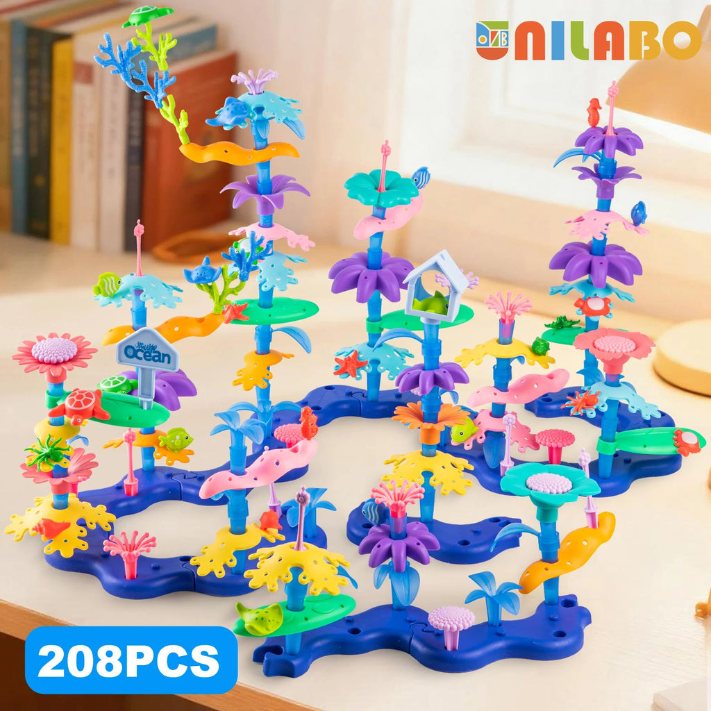 Grow Their Imagination with STEM Educational Flower Garden Building Toy - Perfect Gift for 3-7 Year Old Boys & Girls! Quick Pick Grocers