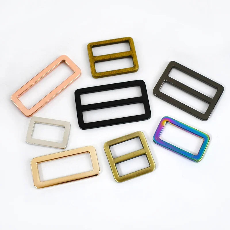5/10Pcs 20-50mm Metal Ring Buckles for Bag Strap Tri Glide Slider Clasp Webbing Dog Belt Adjuster Hooks DIY Hardware Accessories Quick Pick Grocers