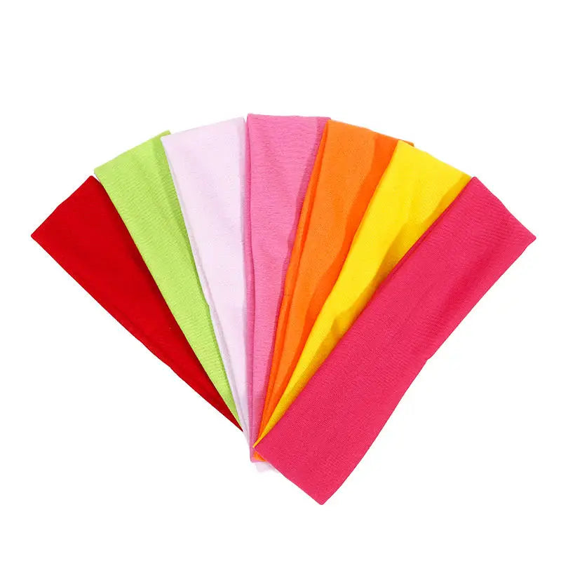 7PCS Elastic Sports Headbands For Women Stretchy Candy-Colored Hairbands Fashion Sweatbands For Fitness Yoga Running Cycling Quick Pick Grocers