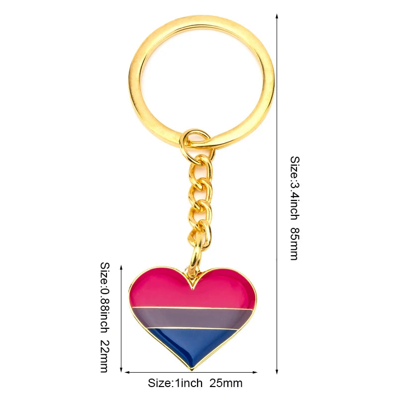Progress Transgender Rainbow Pansexual pride Genderqueer pride Asexual Metal Key Ring Key Chain For Women Jewelry Quick Pick Grocers