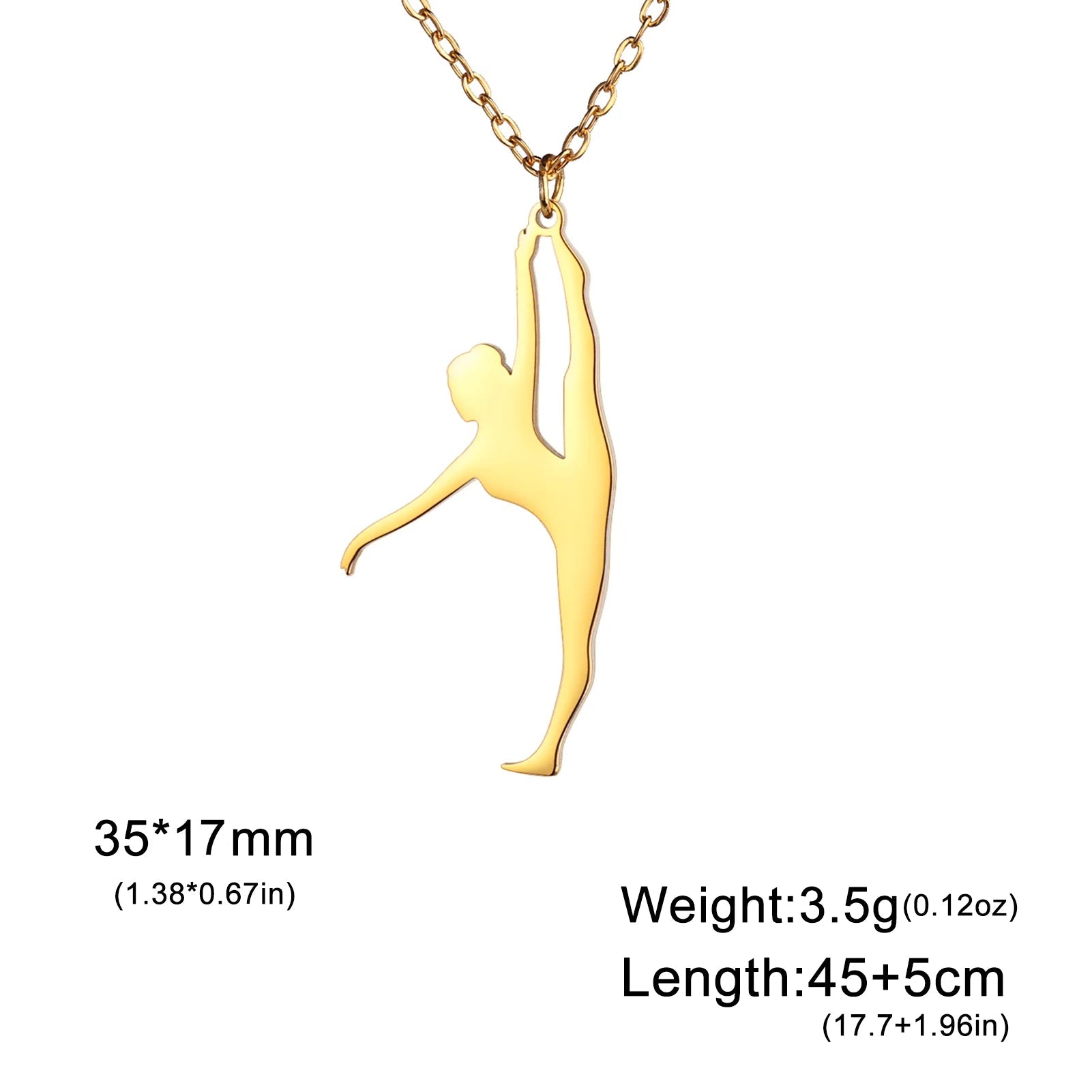 Rhythmic Gymnastics Necklace Women Trend 2025 Gymnast Stainless Steel Jewelry BFF Dancer Girl Sport Accessories Mother Day Gift Quick Pick Grocers