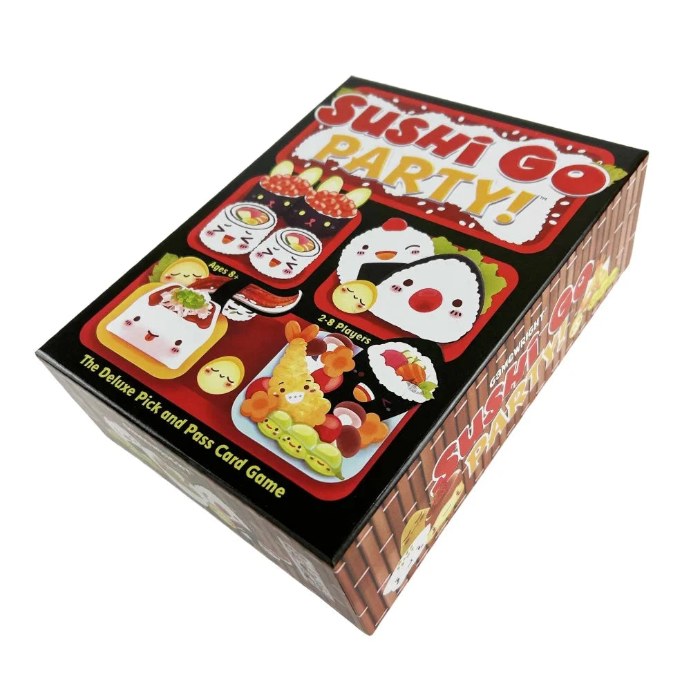 1 Box Sushi Go Family Gathering Board Game Card,Fun Card Game Sushi Go Party Card Games Deck Roll Creative Holiday Gift Econic Blanks