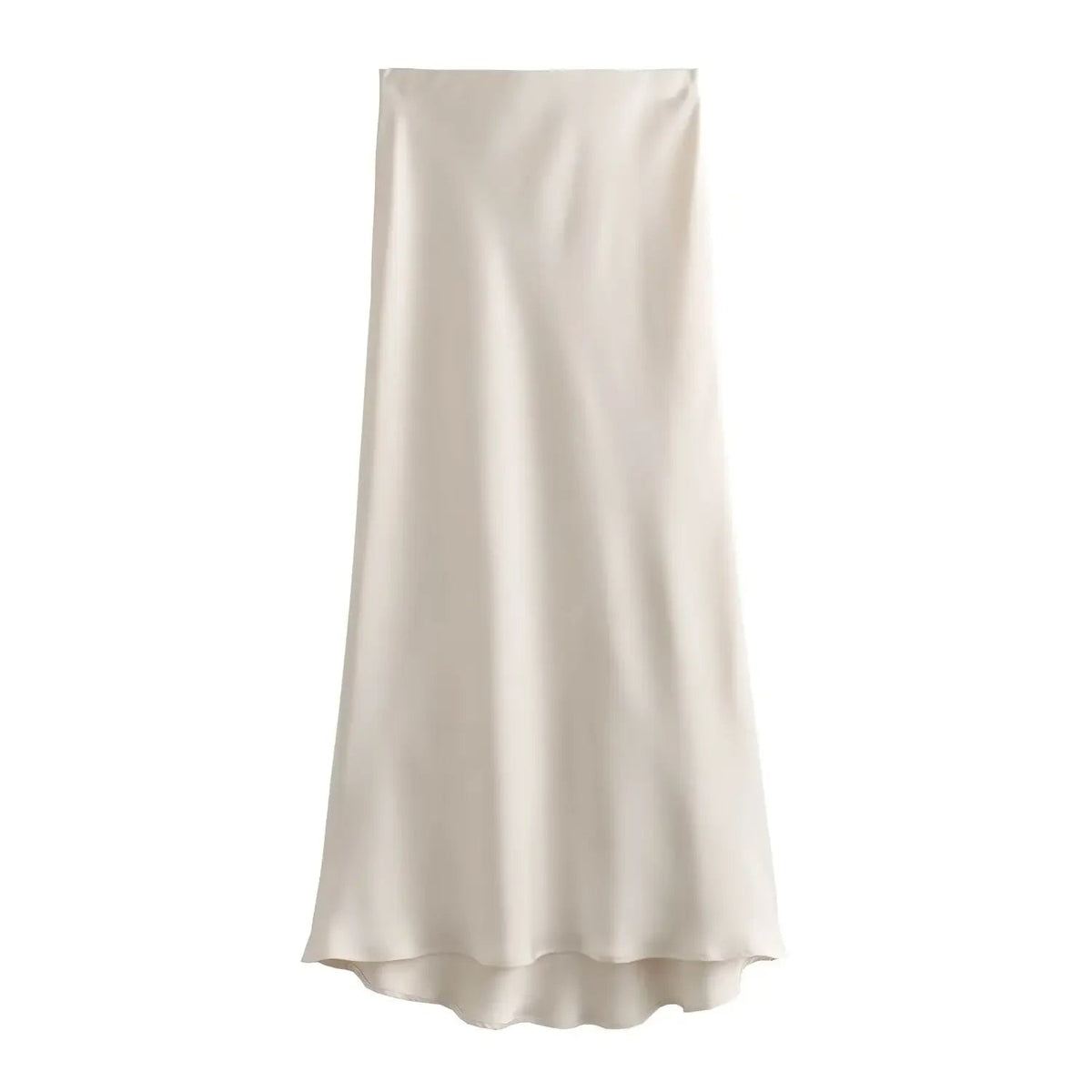 Willshela 2024 Black Satin Skirt Woman High Waist Elegant Long Skirts For Women Fashion Summer Midi Skirt Office Women's Skirts Quick Pick Grocers