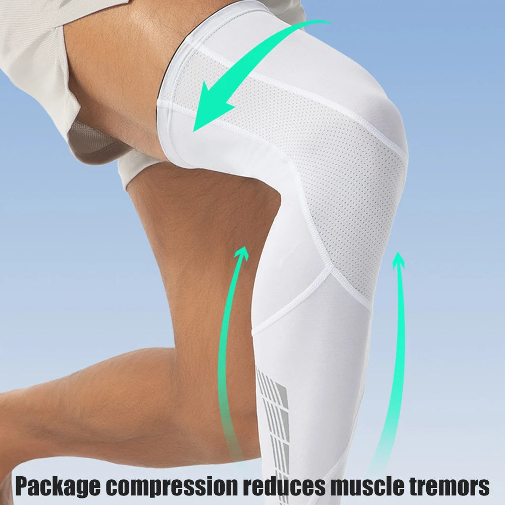 1 Pair Sports Leg Sleeves, Full Leg Compression Sleeve for Men and Women, Long Knee Sleeve with Anti-slip Silicone Strips Quick Pick Grocers