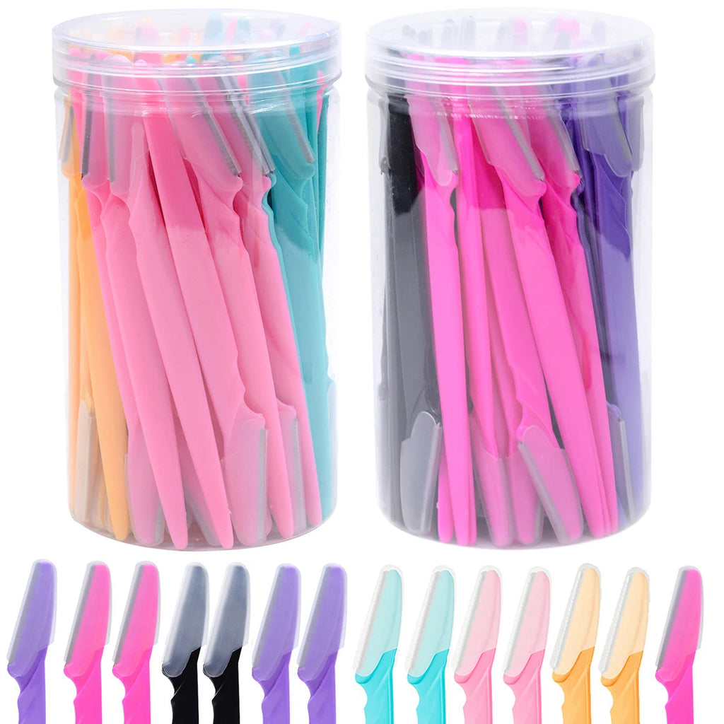 10/30/40Pcs Eyebrow Razor Facial Razor for Women Multipurpose Exfoliating Dermaplaning Tools with Precision Cover Safety Beauty Quick Pick Grocers