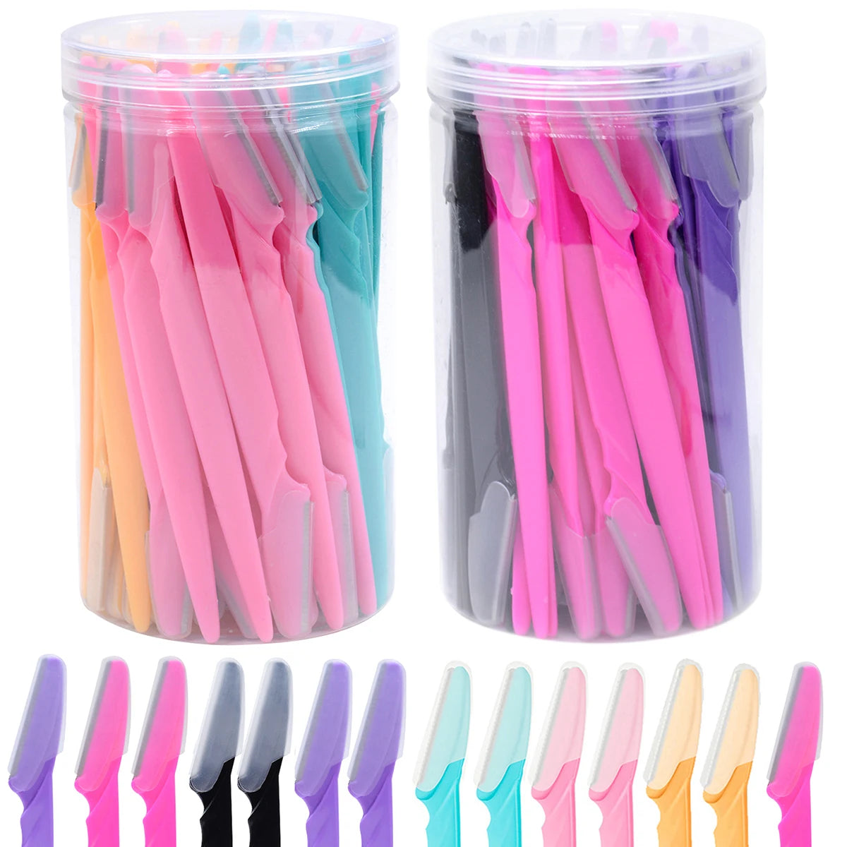10/30/40Pcs Eyebrow Razor Facial Razor for Women Multipurpose Exfoliating Dermaplaning Tools with Precision Cover Safety Beauty Quick Pick Grocers