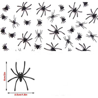 4.5x5cm Artificial Plastic Spiders Mini spider Black Fake Spiders Halloween Prank Props for Halloween DIY Party Decoration Quick Pick Grocers