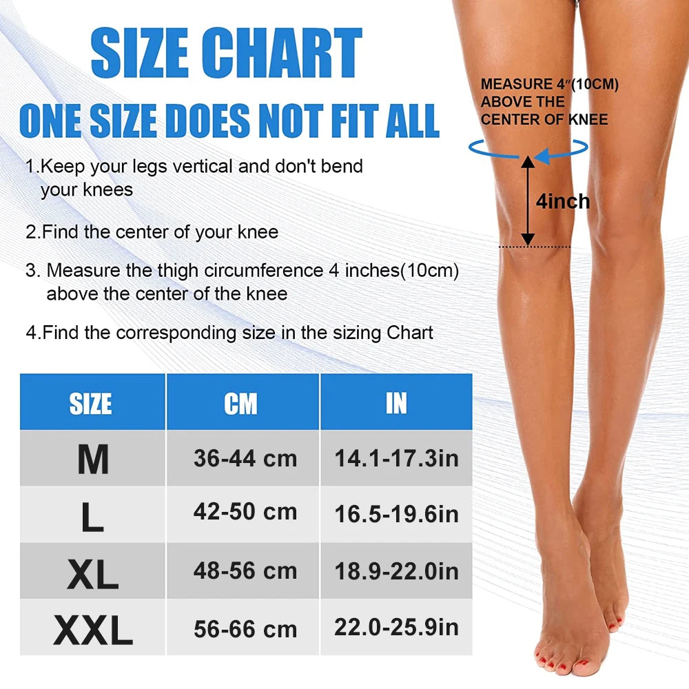 1 Pair Sports Leg Sleeves, Full Leg Compression Sleeve for Men and Women, Long Knee Sleeve with Anti-slip Silicone Strips Quick Pick Grocers