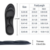 1/2/4/16Pairs 5D Massage Memory Foam Insoles For Shoes Sole Breathable Cushion Sport Running Insoles For Feet Orthopedic Insoles Quick Pick Grocers