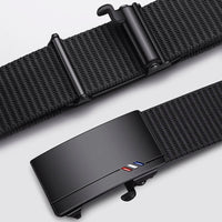 2pcs Fashion Men's Belt Canvas Woven Waistband Automatic Buckle Casual Belt Soft Versatile Jeans Belt Accessories Quick Pick Grocers