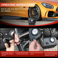 CARSUN Mini Air Pump Tire Inflator Car Electric Mini 20L/Min Portable Air Compressor For Car Motorcycles Bicycle Inflatable Quick Pick Grocers