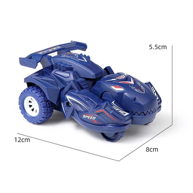 2 IN 1 Dinosaur Deformation Car Model Toy For Boys One Step Action Collision Transformation Mini Vehicles Toy Gift for Children Quick Pick Grocers