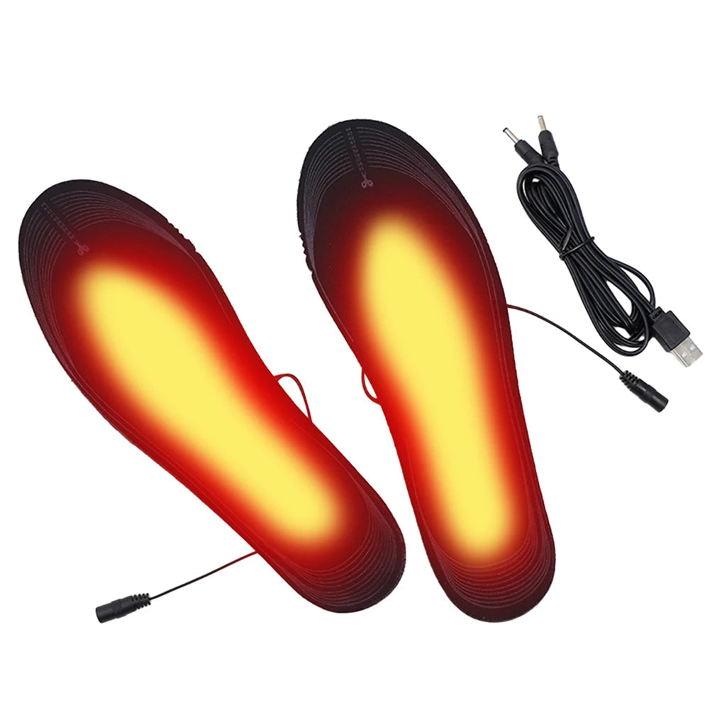 Unisex Electric Foot Warmer Adjustable Temperature Rechargeable Heated Insoles Multifunctional for Winter Fishing Hiking Camping Quick Pick Grocers