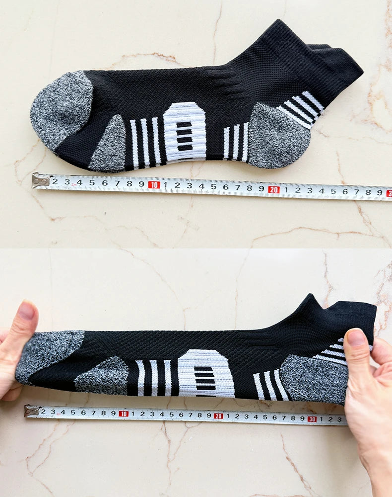 6/5/3 Pairs Men's Athletic Socks Sports Breathable Outdoor Running Compression Socks Cotton Training Long Black Stretch Socks Quick Pick Grocers