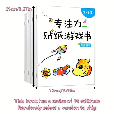 Sticker Book for Toddlers 3+ - Educational Fun for Kids, Creative Craft Activity Set, Birthday & Party Gift, Chinese Version Quick Pick Grocers
