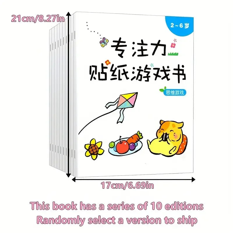 Sticker Book for Toddlers 3+ - Educational Fun for Kids, Creative Craft Activity Set, Birthday & Party Gift, Chinese Version Quick Pick Grocers