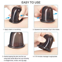 Silicone Vacuum Cupping Massage Jars Anti Cellulite Massage Facial Suction Cups Face Neck Lift Skin Scraping Guasha Anti Wrinkle Quick Pick Grocers