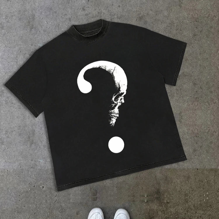 Vintage Dark Centipede Skeletal Graphic Cotton Print T-shirt Men Y2K Summer Short Sleeves Oversize T-shirt Women Casual Tee Tops Quick Pick Grocers