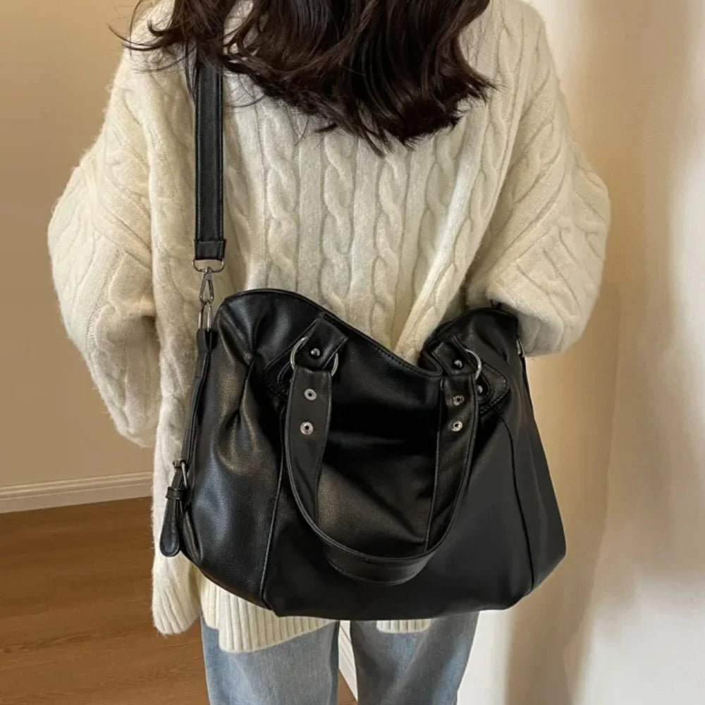 Soft Interior Compartment Shoulder Bags 2026 High Quality Contrasting Colors Bags for Women Fashion Zipper Pu Women's Handbags Quick Pick Grocers