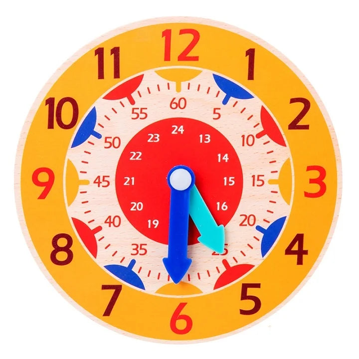 Baby Montessori Toys Wooden Clock Hour Minute Second Cognition Time Learning Teaching Aids Educational Toys For Children Purest Peak