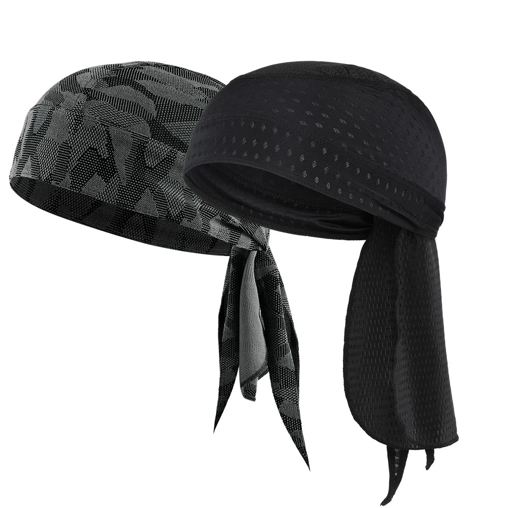 Summer Breathable Running Caps Pirate Hat Outdoor Sport Sun Protection Headscarf Cycling Helmet Liner Quick Dry Beanies Bandana Quick Pick Grocers