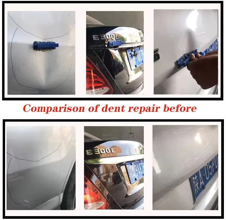 PWS Car Dent Repair Tools Puller Removal Kit Slide Hammer Reverse Hammer Tool Body Suction Cup Adhesive Blue Glue Tabs Quick Pick Grocers
