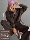 Autumn Women's Tracksuit with Zipper and Trousers Gary Casual Two Piece Set Women Casual Yellow  Pant Sports Suit with A Hood Quick Pick Grocers