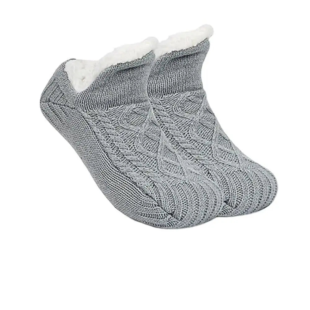 Super Warm Winter Non-slip Floor Socks Women Men Snow Socks Sleep Carpet Socks Slippers Socks Women Velvet Boot Unsiex Home Wear Quick Pick Grocers