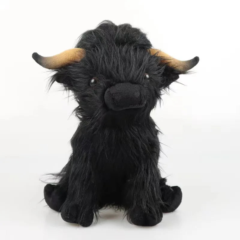 Highland Cow Plush Toy - Adorable Realistic Stuffed Animal with Long Fluffy Hair, Soft Cuddly Gift for Kids, Children & Collecto Purest Peak