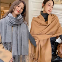 New Black Scarf Cashmere Woman Wool Ladies Scarf Warm Checkered Scarf Women's Winter Scarves Autumn XWJ07 Quick Pick Grocers