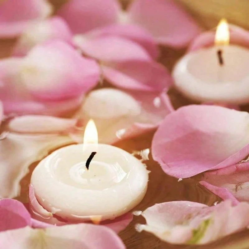 6/10/16Pcs Unscented Discs Candles Floating For Valentine's Day Party Wedding Home Bathtub Decor Romantic Confession Candlelight Econic Blanks