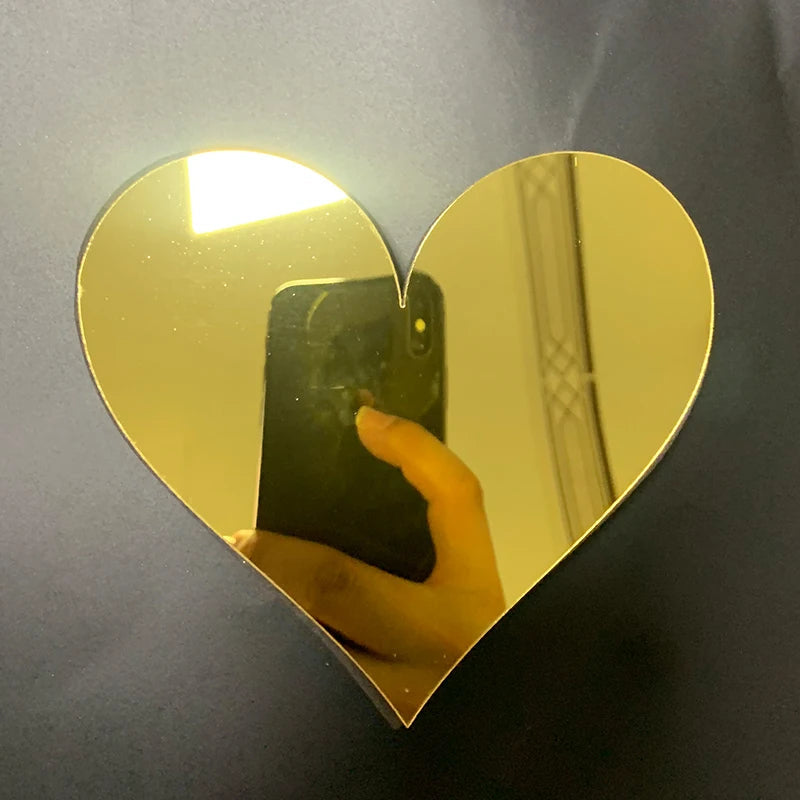Gold English Letters Mirror 3D Wall Sticker Home Decoration Festival Party Wedding Decor Acrylic Mural Peel & Stick Wallpaper Quick Pick Grocers