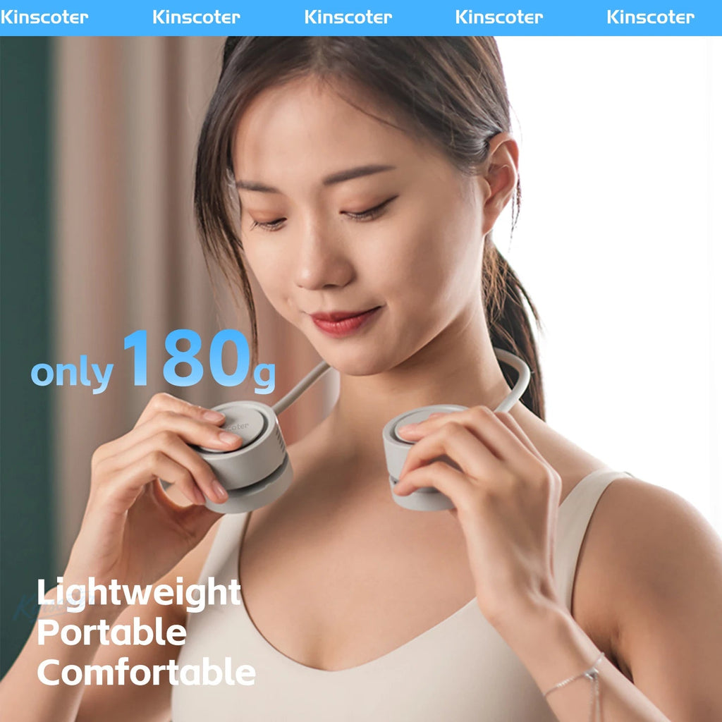 New Hanging Neck Fan Portable Cooling Fan Air Cooler USB Leafless Bladeless Neckband Mini Rechargeable Electric Fans Quick Pick Grocers
