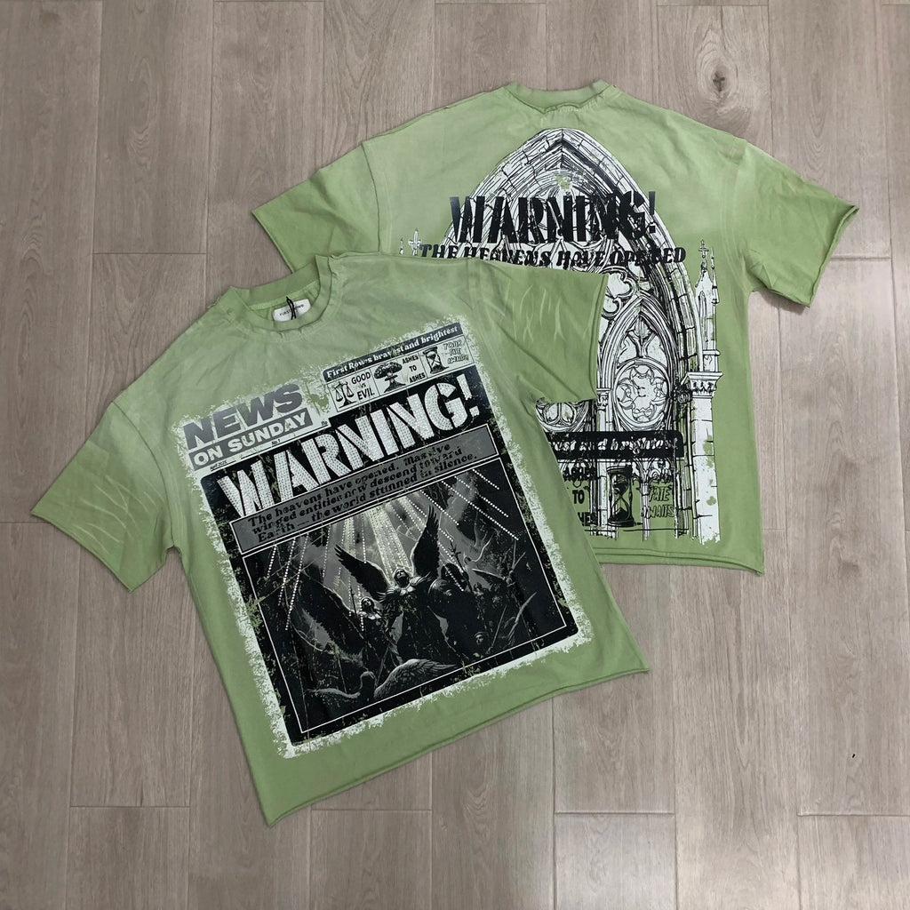 Streetwear Vintage Washed Diamond Cropped Tee for Men Crew Neck Short Sleeve Loose Cotton Rhineston Tshirts Oversized Quick Pick Grocers