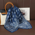 Luxury Print Satin Silk Square Scarf for Women Shawl Hijab Neckerchief Female Hair Ribbon Headband Fashion Wrap Bandana 2023 New Econic Blanks
