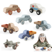 Montessori Baby Silicone Car Toys 0 12 Months Newborn Baby Things Silicone Baby Teether Toy Car  Educational Toy Silicone Blocks Purest Peak