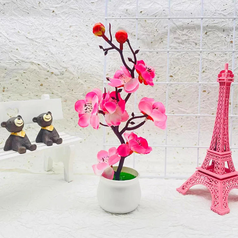2025 HOT Mother's Day New Artificial Plants Bonsai Small Tree Simulation Pot Plants Fake Flowers Table Potted Ornaments Home Quick Pick Grocers