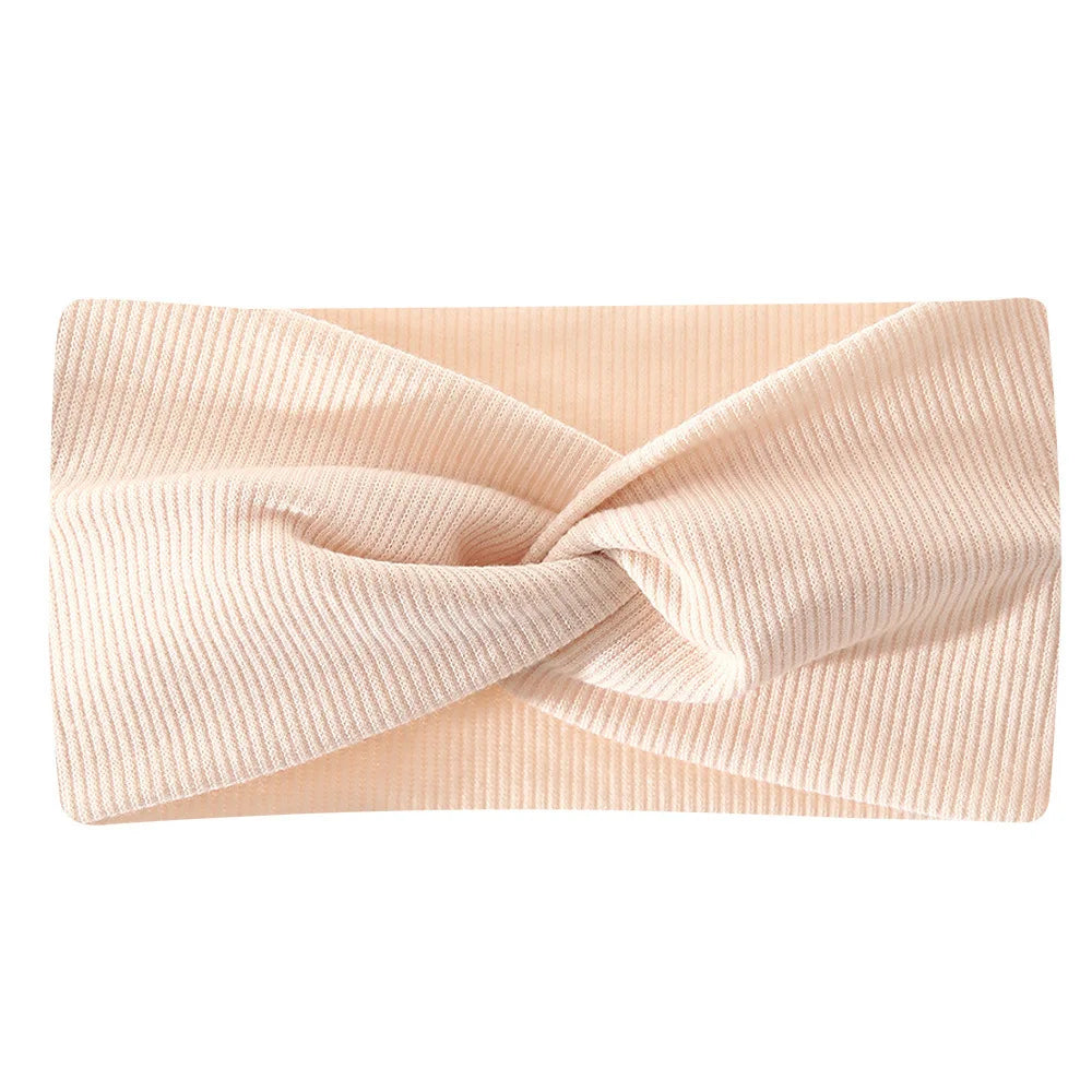 Large Size Baby Headband Girls Yoga Sport Kids Children Adult Women Bandage Solid Twisted Knotted Soft Hair Accessories Turban Purest Peak