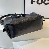 MOODS Large Sized Tote Bags For Women Soft PU Leather Pure Color Large Capacity Shopper Shoulder Crossbody Bag Quality Handbags Quick Pick Grocers