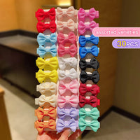 30 colored random bow fabric hair clips suitable for daily use as hair accessories Quick Pick Grocers